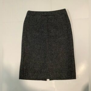 J. Crew Black and Gray Pencil Skirt